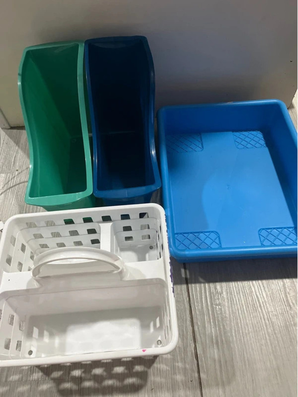 4 pc school desk book organizer storage
